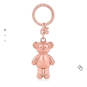 Tous Rose Gold Teddy Bear Key Chain